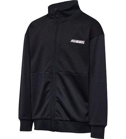 Hummel Cardigan - Waffel - hmlOdin Zip - Black/Asphalt
