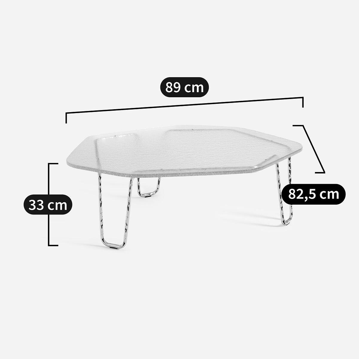 OTTO STUDIO PARA AM.PM<br>Mesa de centro em vidro e ferro, 33 cm de altura, Oasis