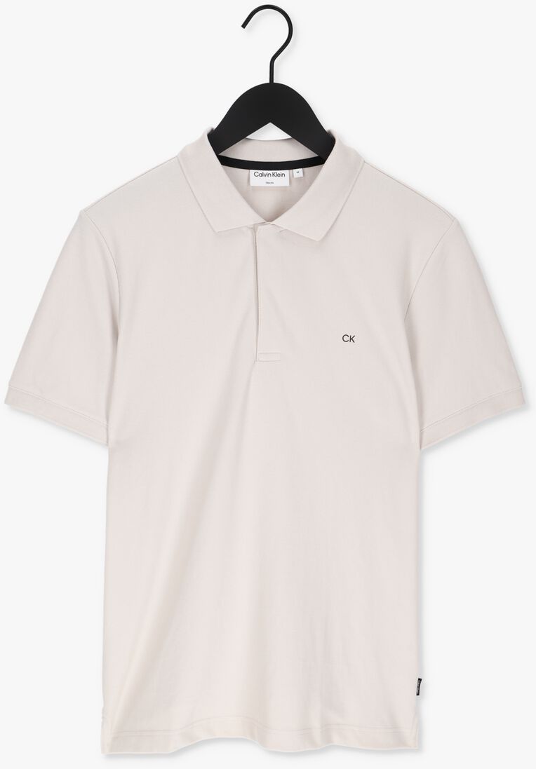 CALVIN KLEIN beige calvin klein polo stretch pique slim polo