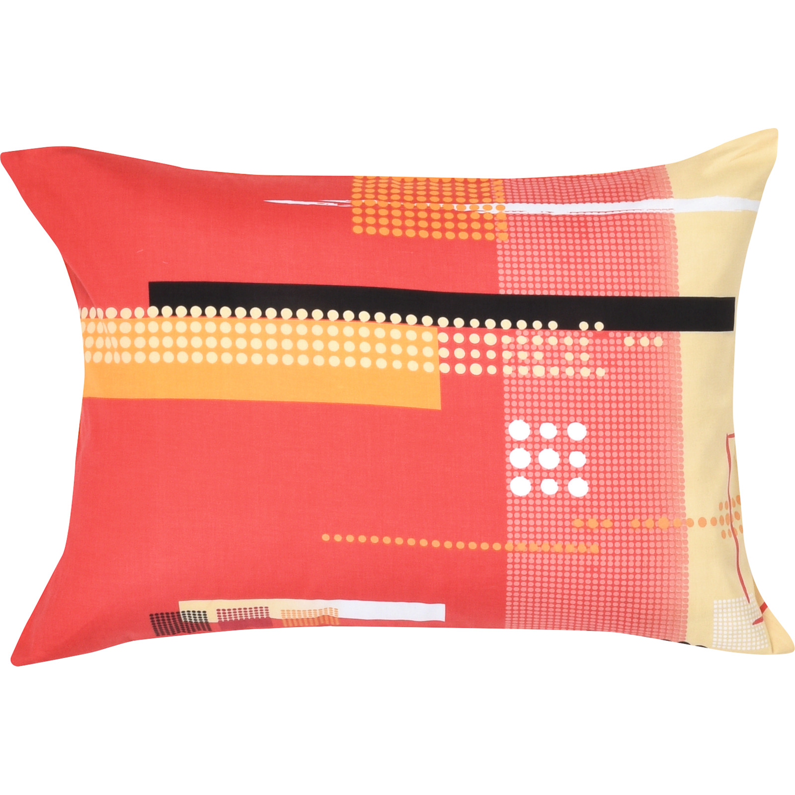 Bettwäsche Satin Muster orange 200x210 2x65x65 Bettanzug Fra
