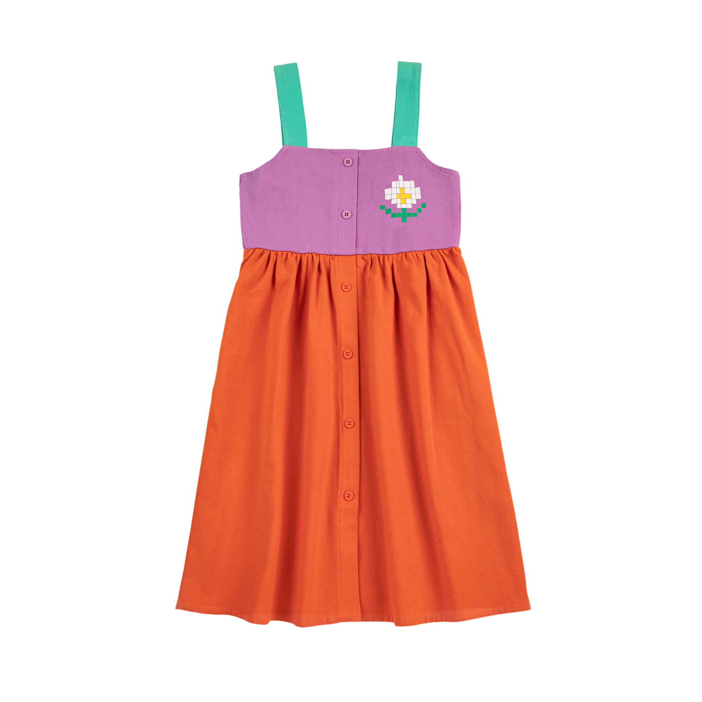 Kleid Pixel Daisy Color Block Multicolor