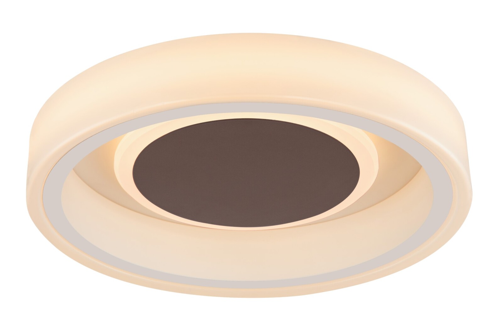 LED-Deckenleuchte - weiß-opal-braun - Ø 33 cm