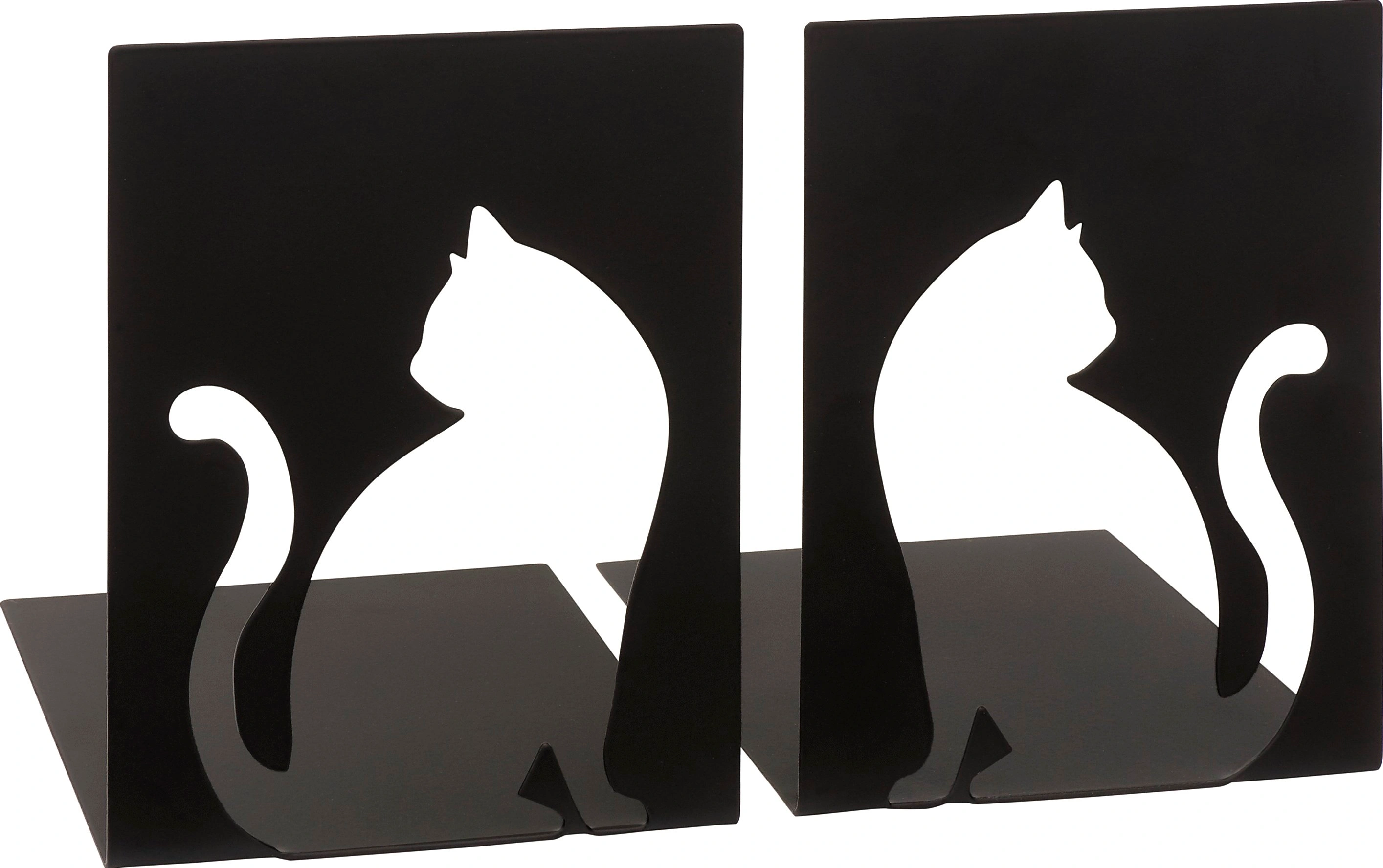 Libri_x Buchstütze KATZE 2er-Pack aus Metall