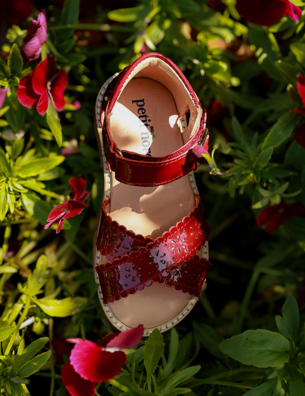Crossover Scallop Flower - Cherry Patent