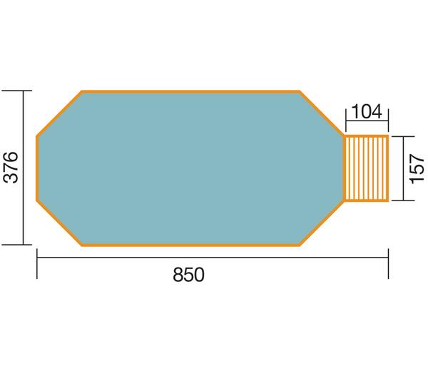 Weka Schwimmbad 594 A, inkl. Technikraum und