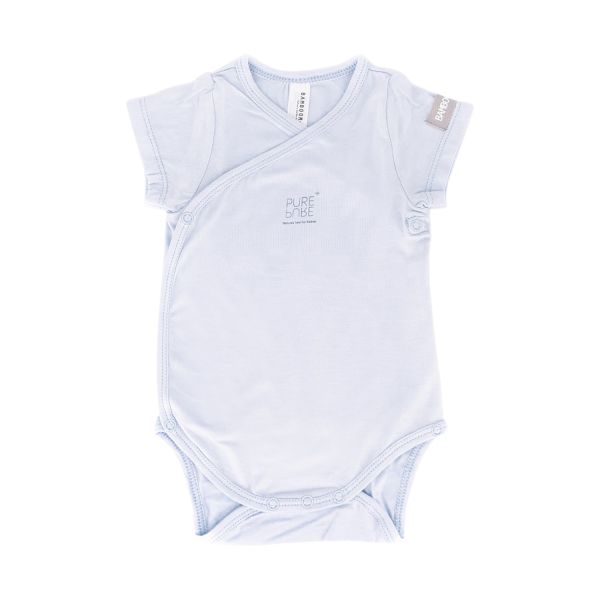 Bamboom Overslag Romper - Blauw - 1 Mnd