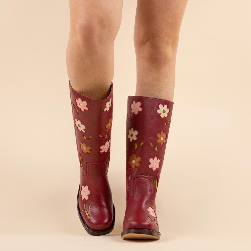 Sendra retro boots 4755 bordeaux rood