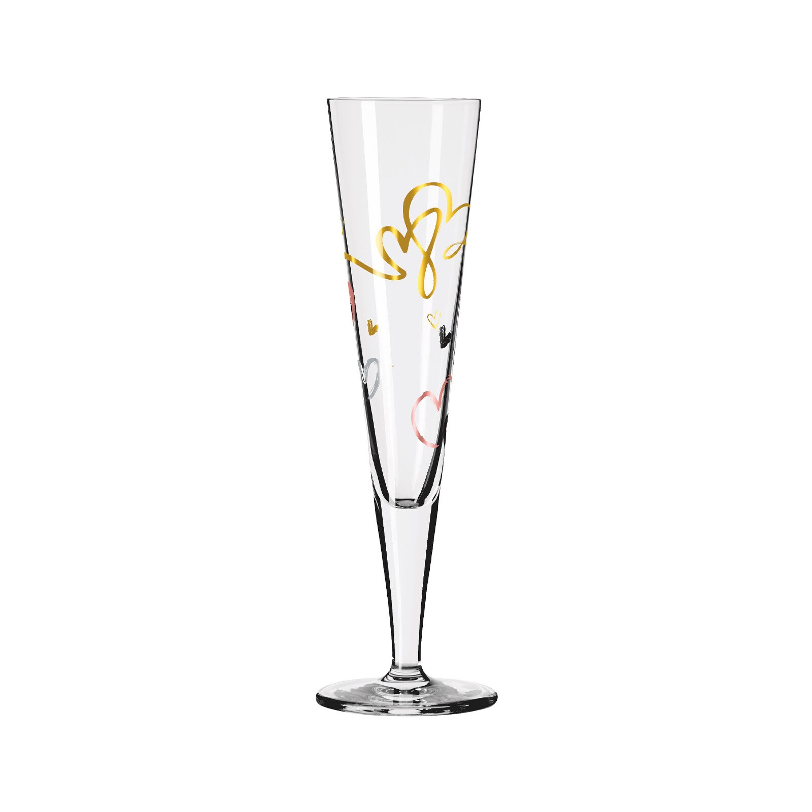 Ritzenhoff Champagnergläser Herzen Goldnacht 205 ml 2er Set