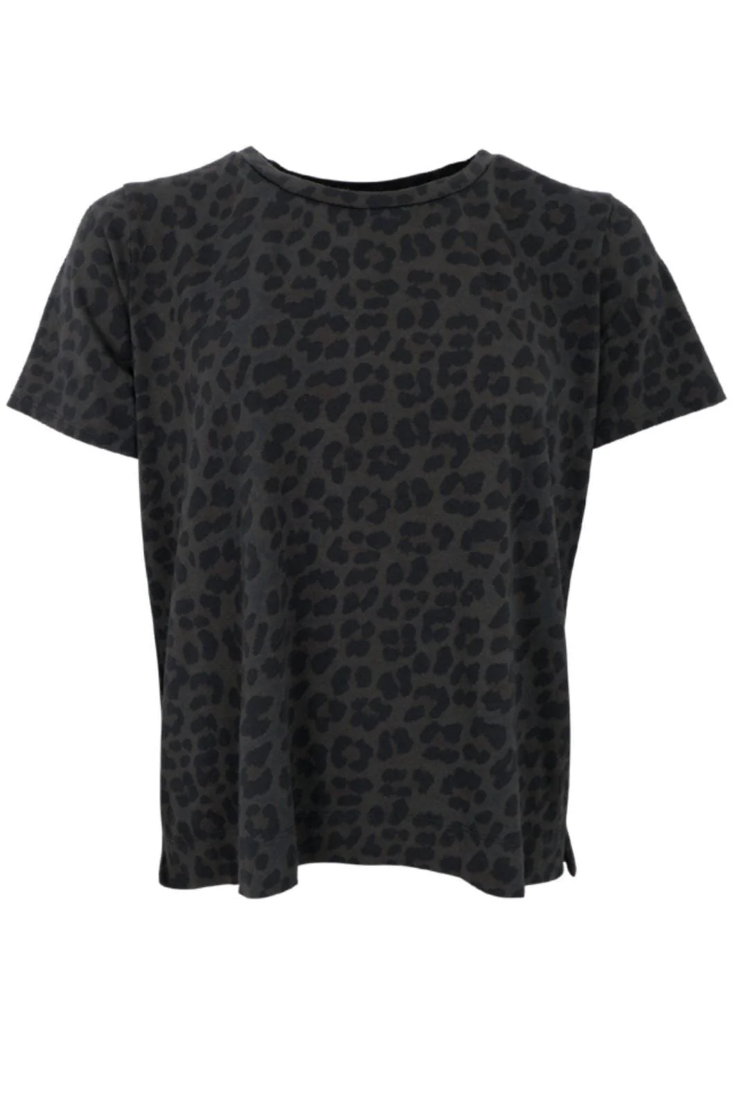 Black Colour Bczelda S/S Leo T-Shirt shirts grey leopard