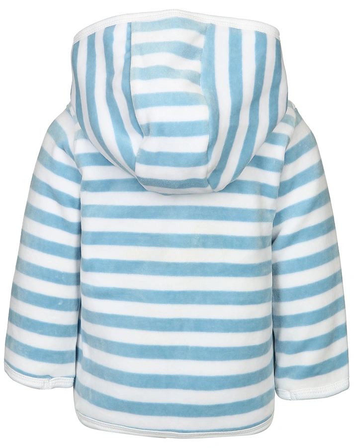Nicki-Kapuzenjacke BASIC – BLOCKSTREIFEN in hellblau