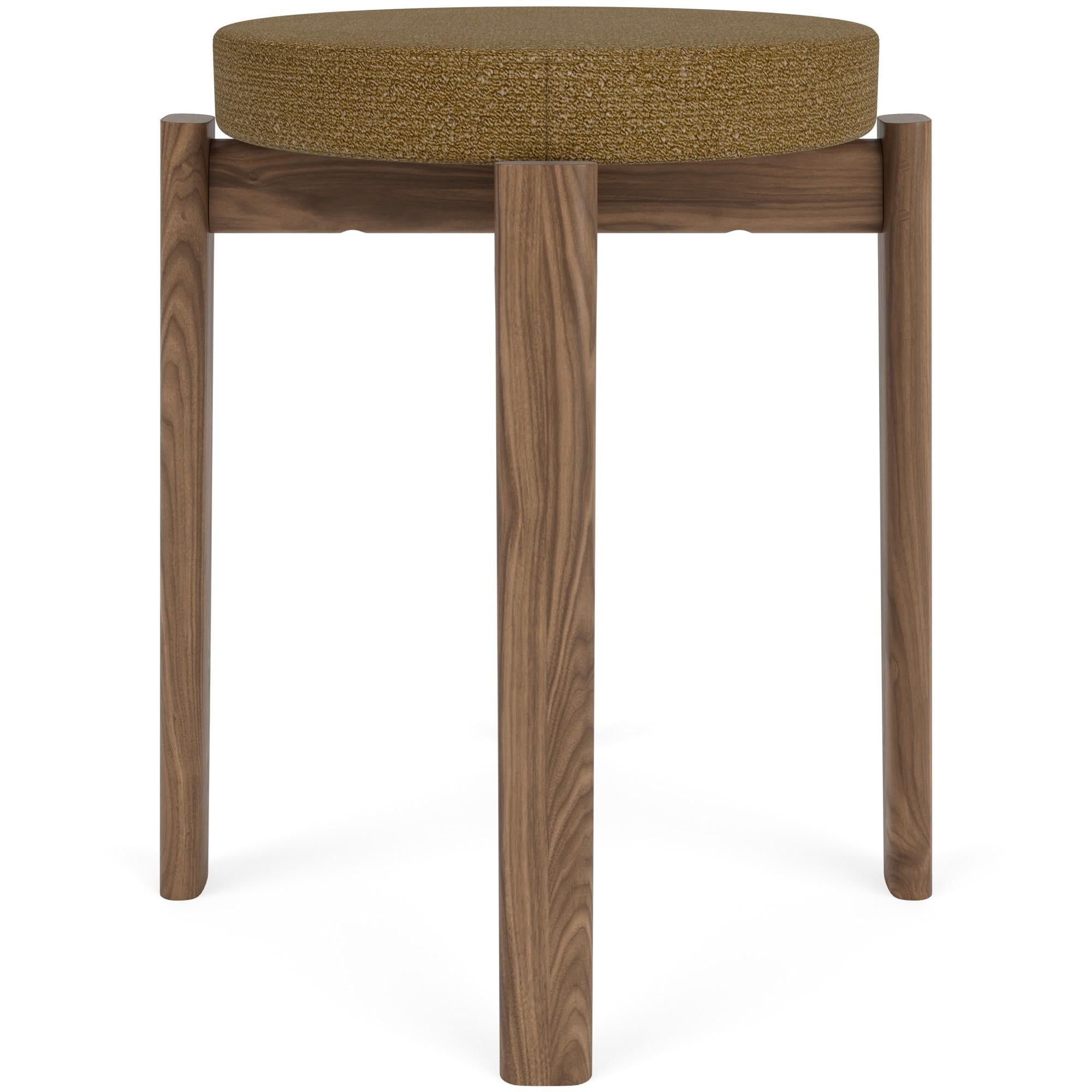 Passage kruk H48 walnoot Bouclé Gold 06