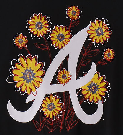 New Era T-Shirt - Floral - Schwarz