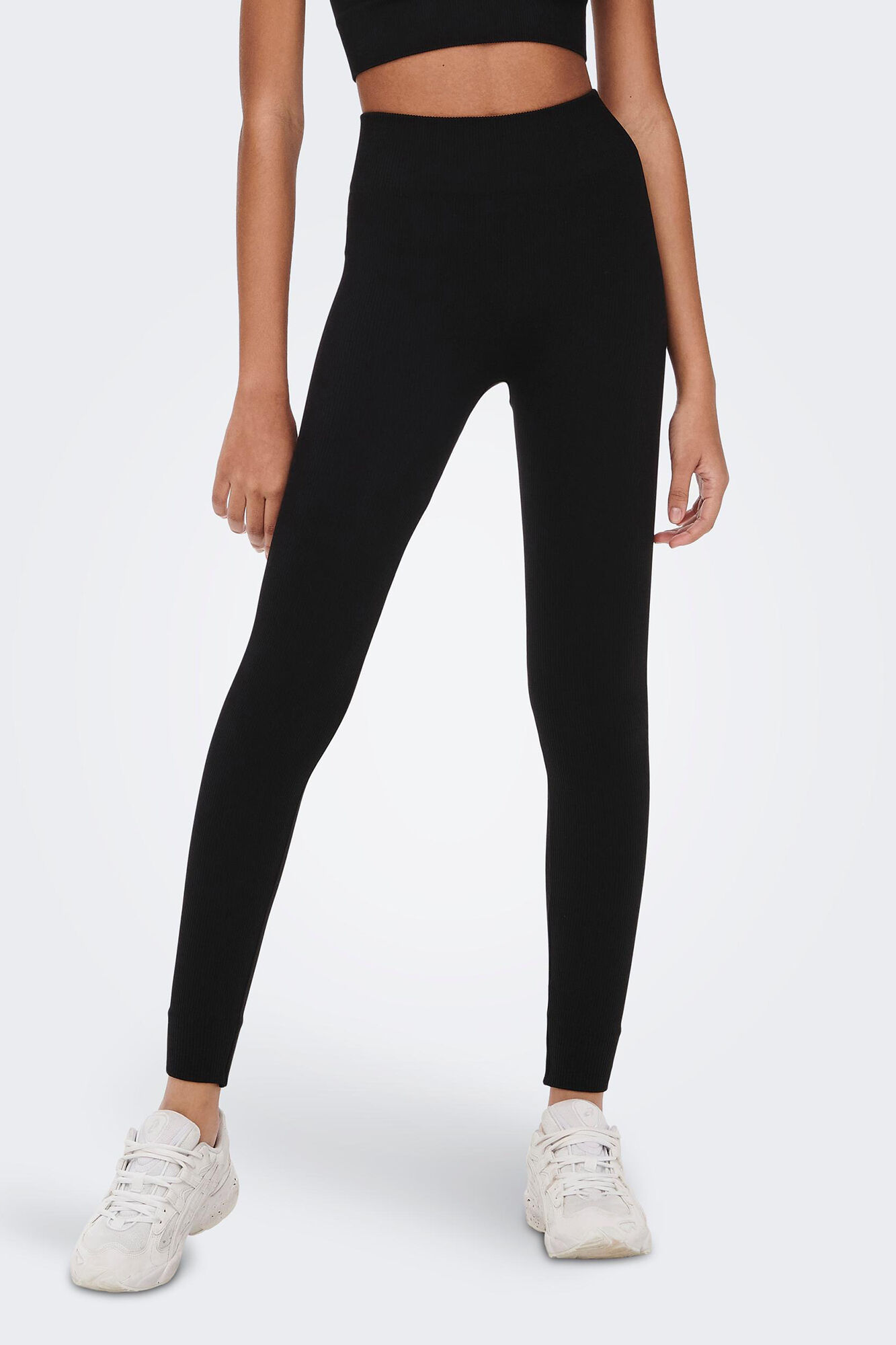 Legging canelada comprida e elástica
