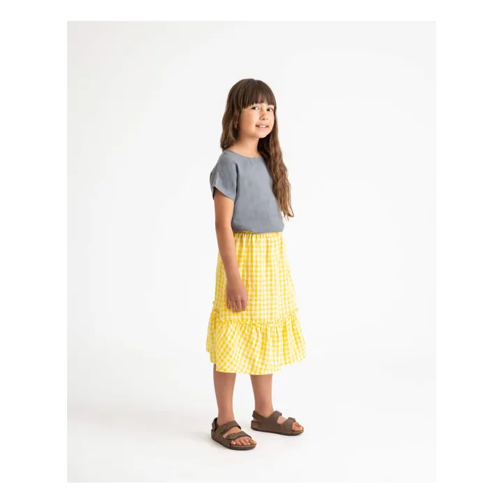 Matona Jupe Vichy Lin | Jaune