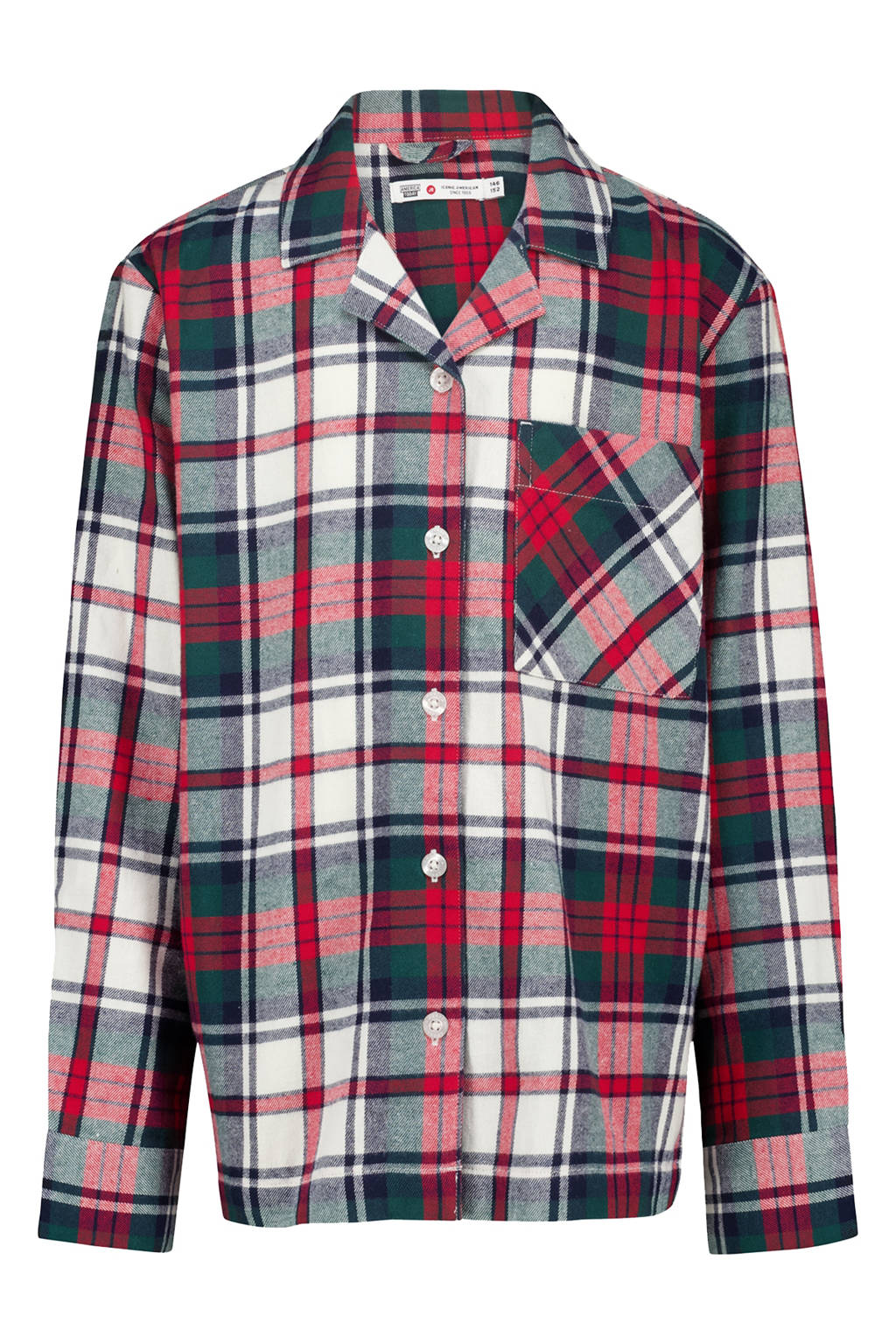 America Today geruite pyjamatop rood