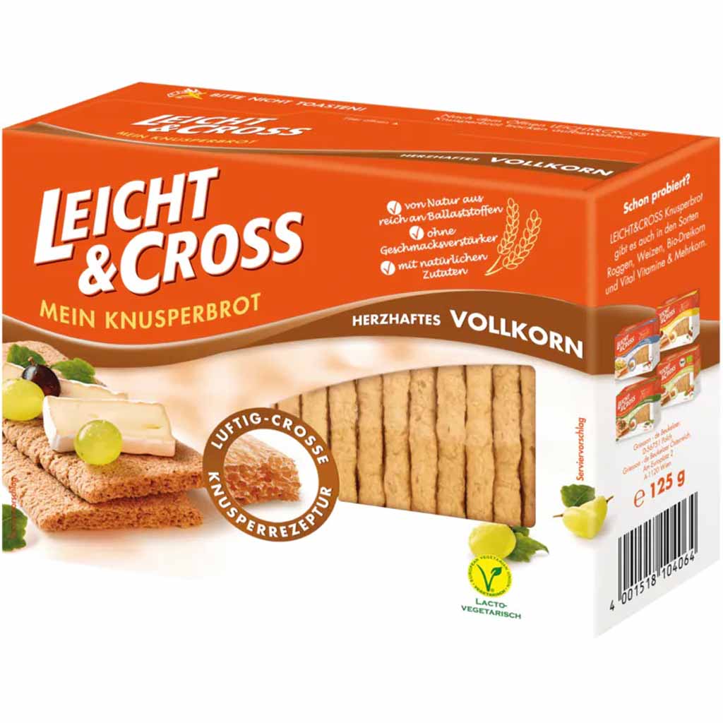 Leicht & Cross Mein Knusperbrot Vollkorn 125g MHD:1.9.25
