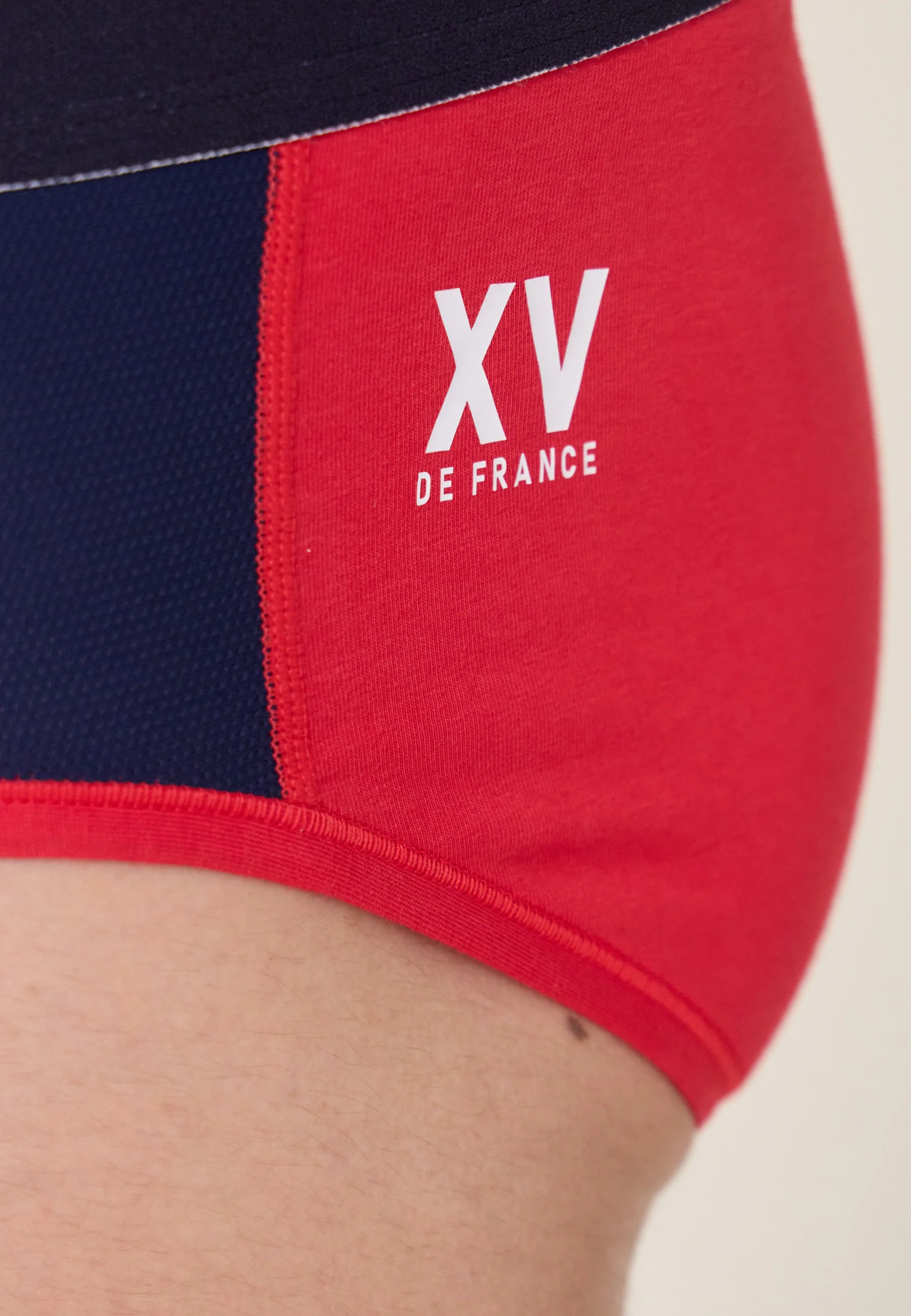 Slip en coton-Terrible Rouge Bleu Marine XV de France