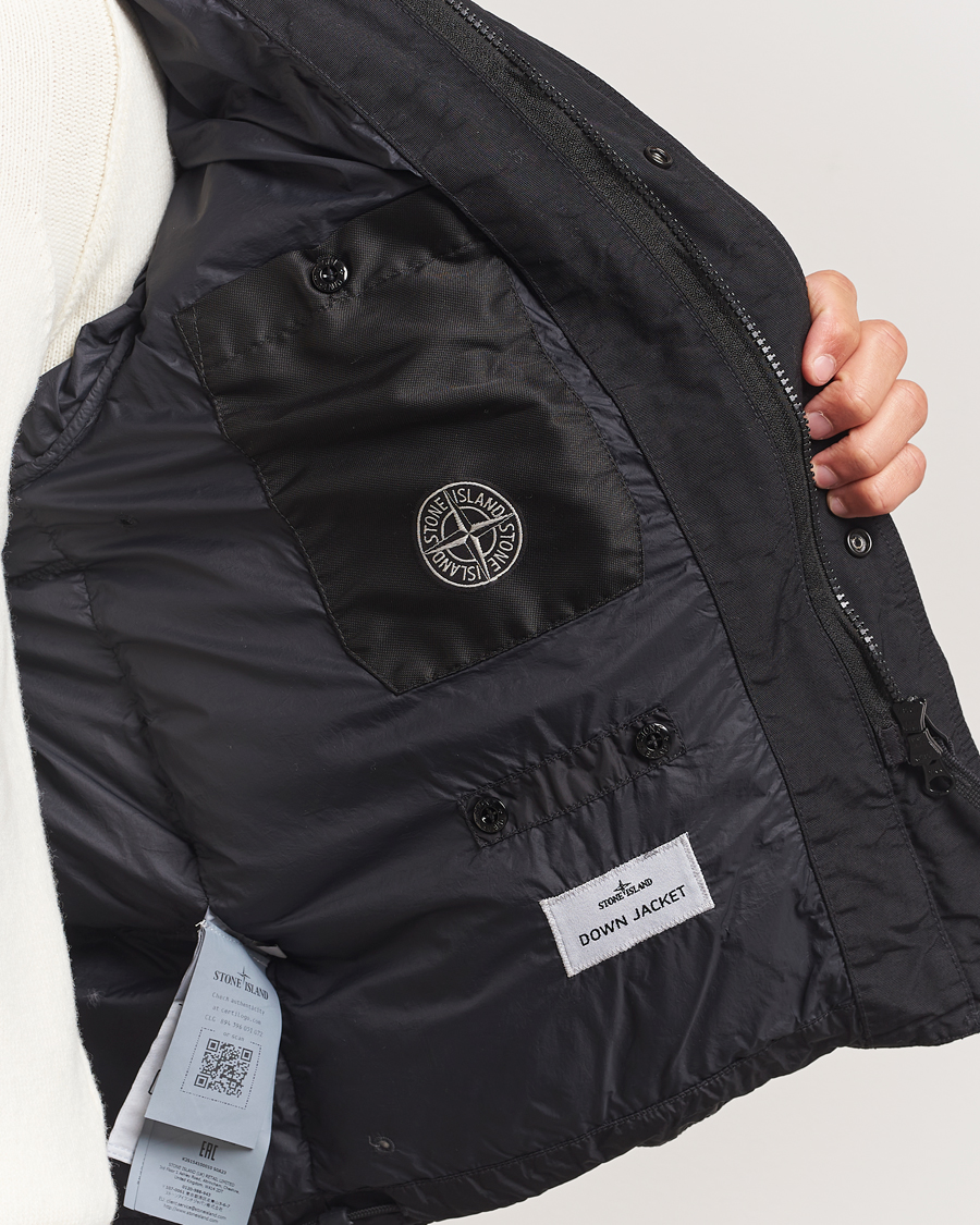 Stone Island Crinkle Reps Down Jacket Black