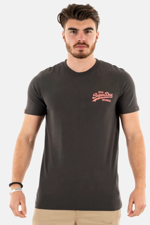 tee shirt superdry vintage vl neon dez carbon grey