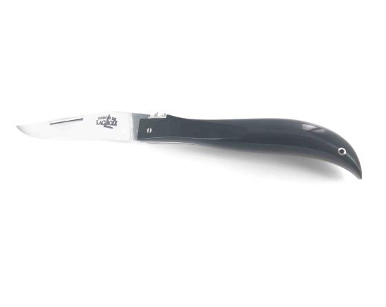 Couteau Yan Pennor's Inox Manche en Acrylique Minéral Noir Couteau de Poche Forge de Laguiole
