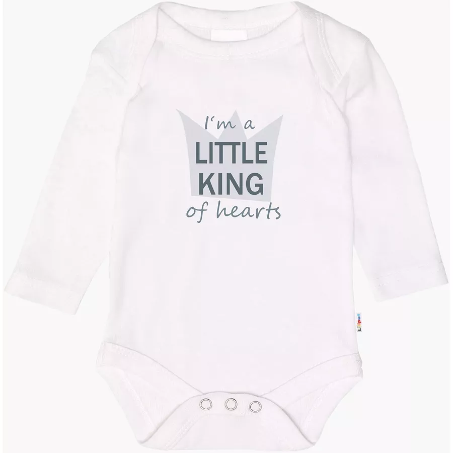 Liliput Langarmbody 2er-Set Little King weiß
