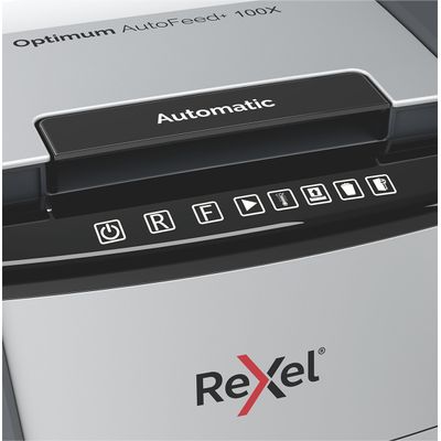 Rexel Optimum Auto+ 100X - destructeur de documents coupe croisée - 100 feuilles - Corbeille 34 litres