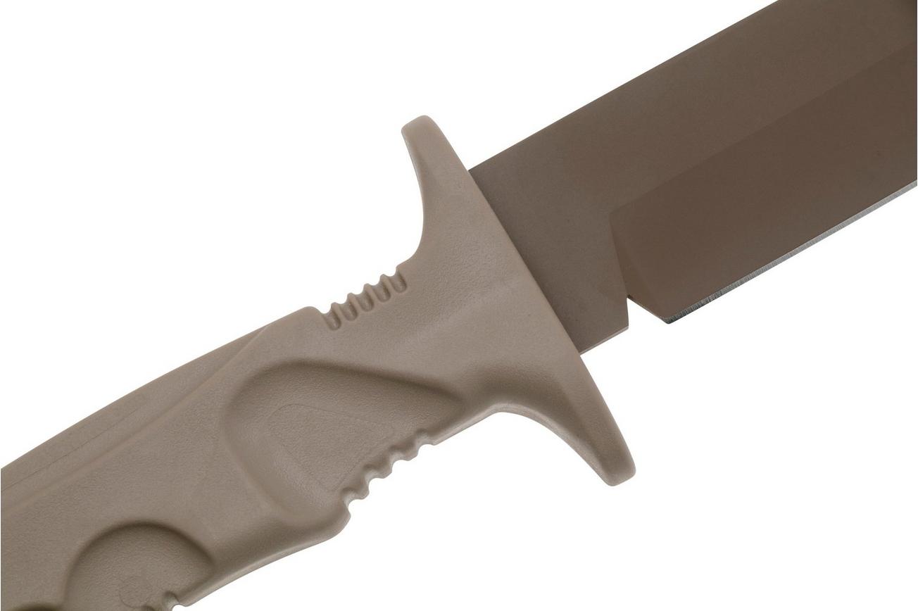 Fox Knives Taranis FX-0171115, N690Co Coyote Tan Idroglider, vaststaand mes