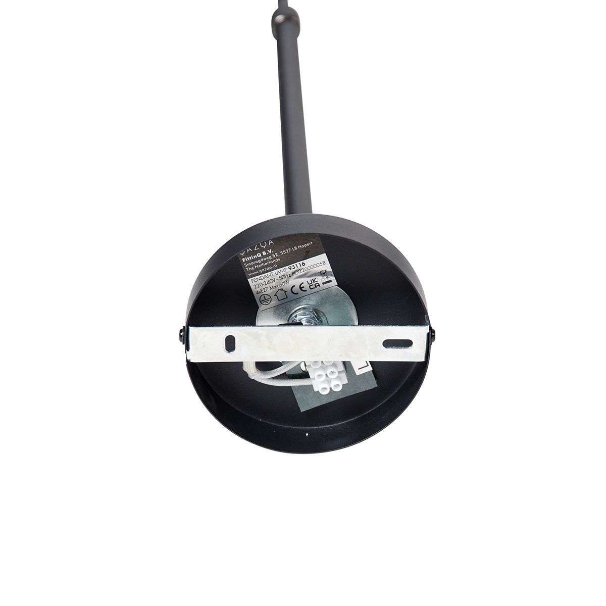 Industriële hanglamp zwart 4-lichts - Laser