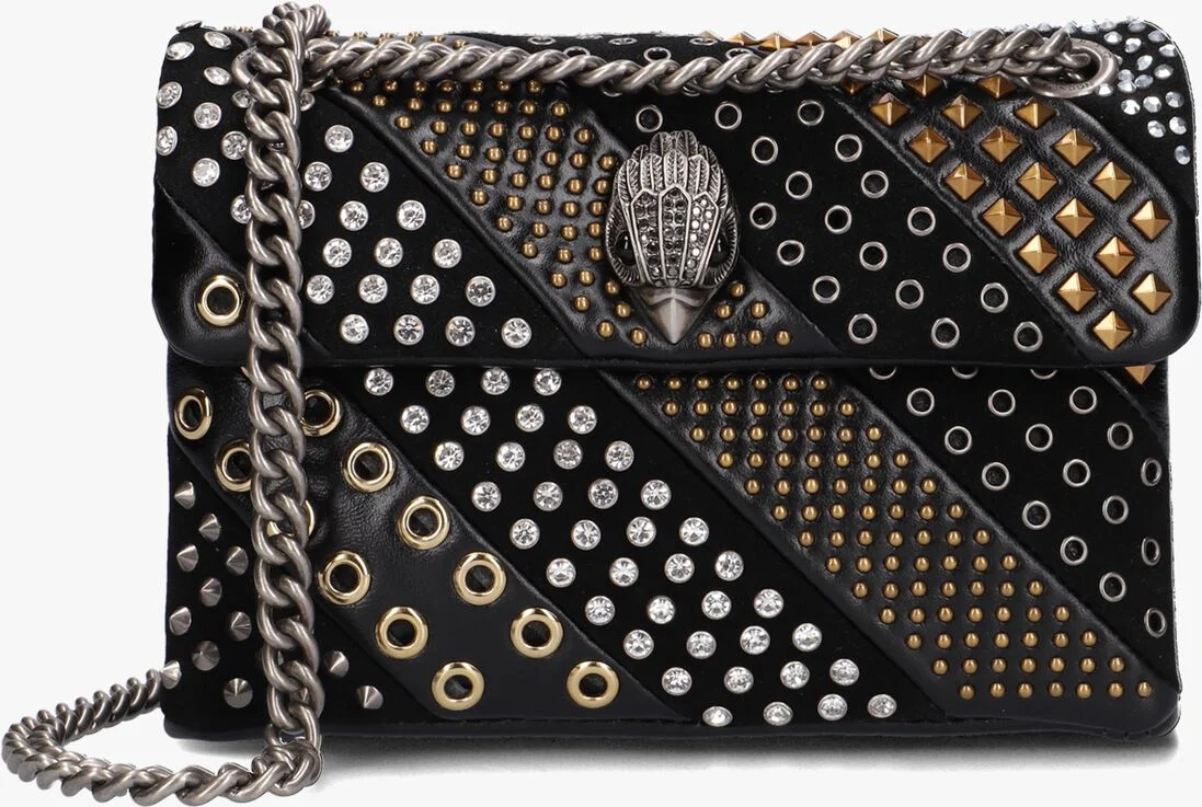 KURT GEIGER LONDON zwarte kurt geiger london schoudertas mini kensington studs