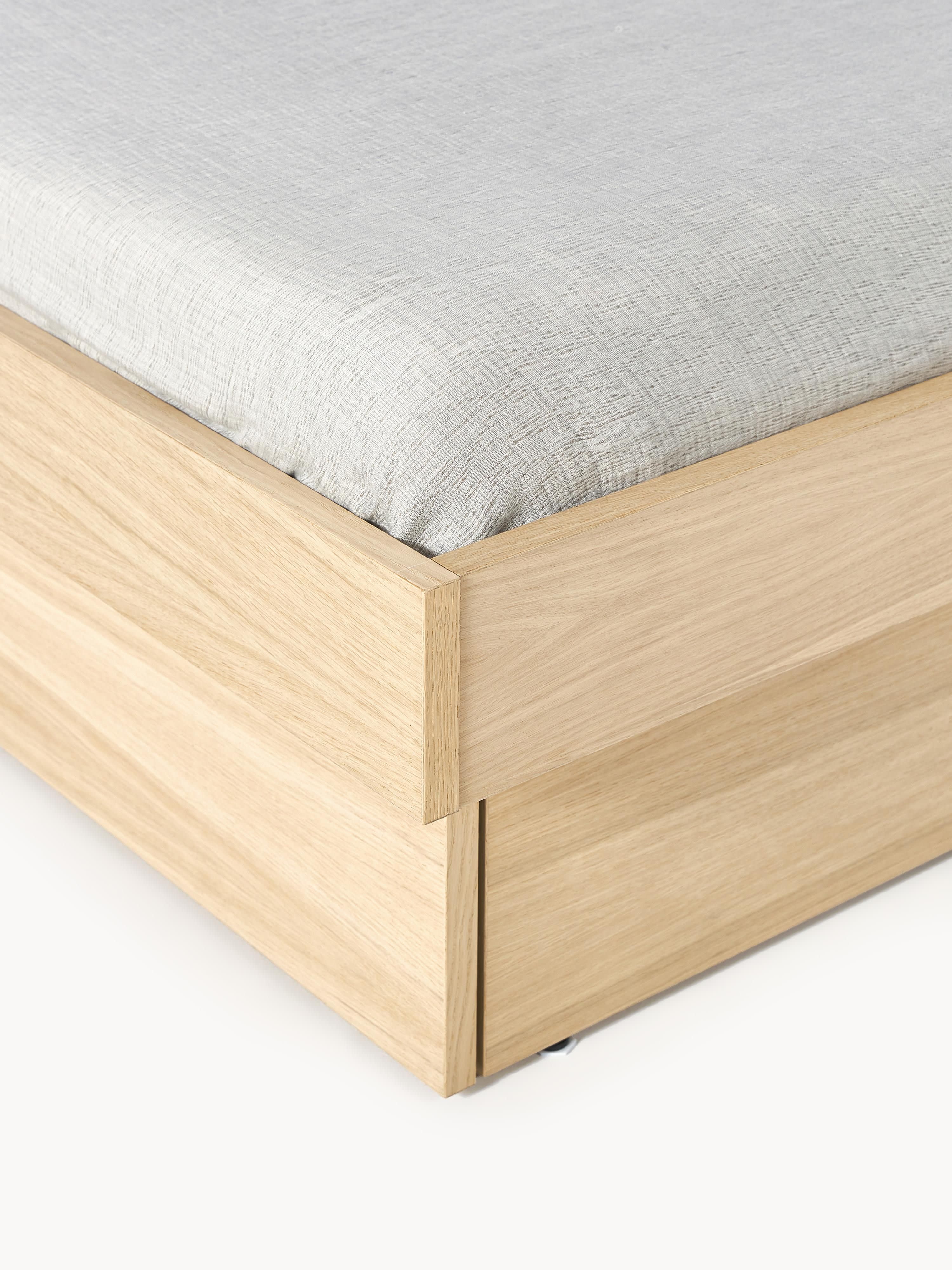 Houten bed Sato met lades en hoofdeinde
