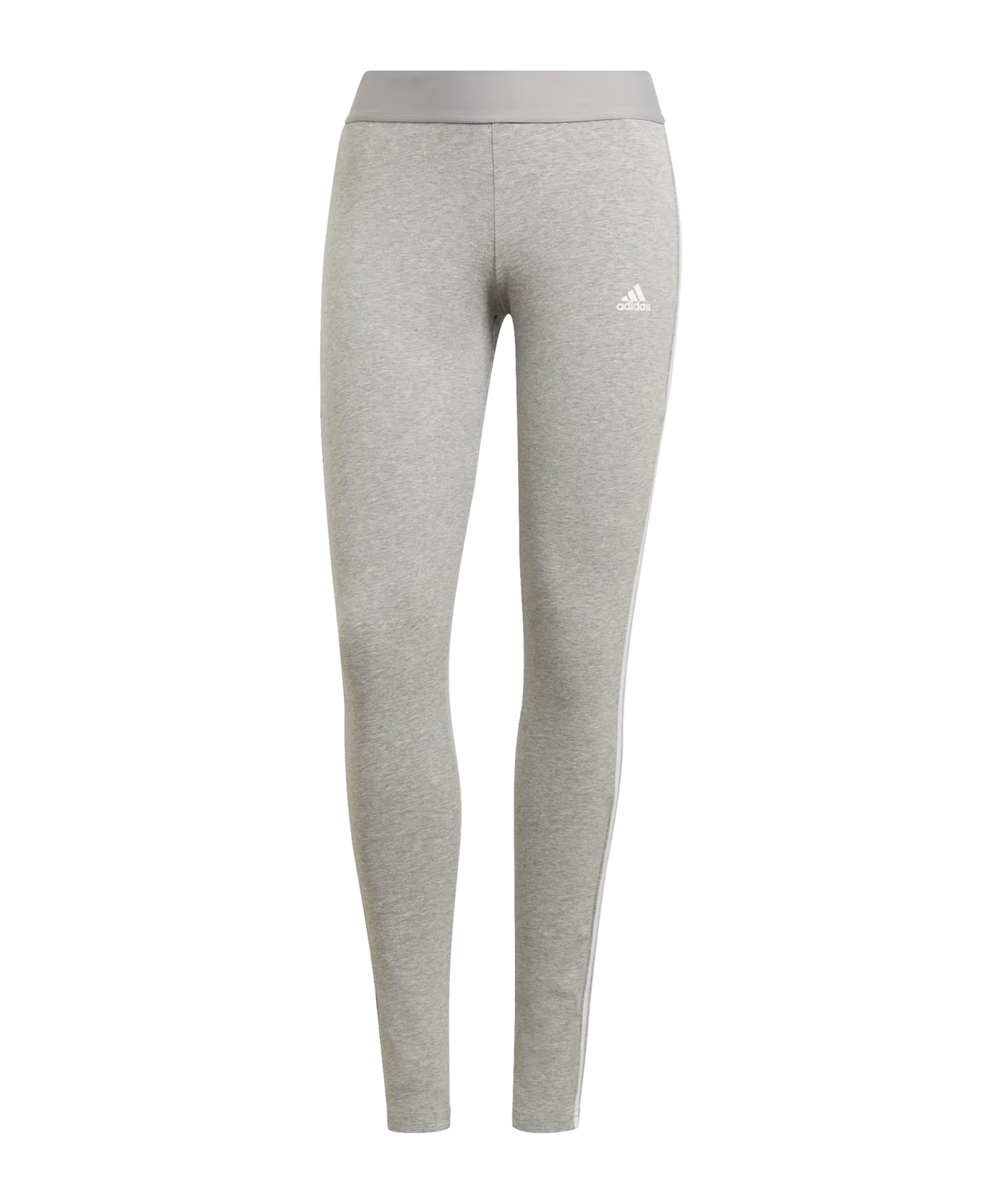 adidas 3 Stripes Leggings Damen Grau Weiss