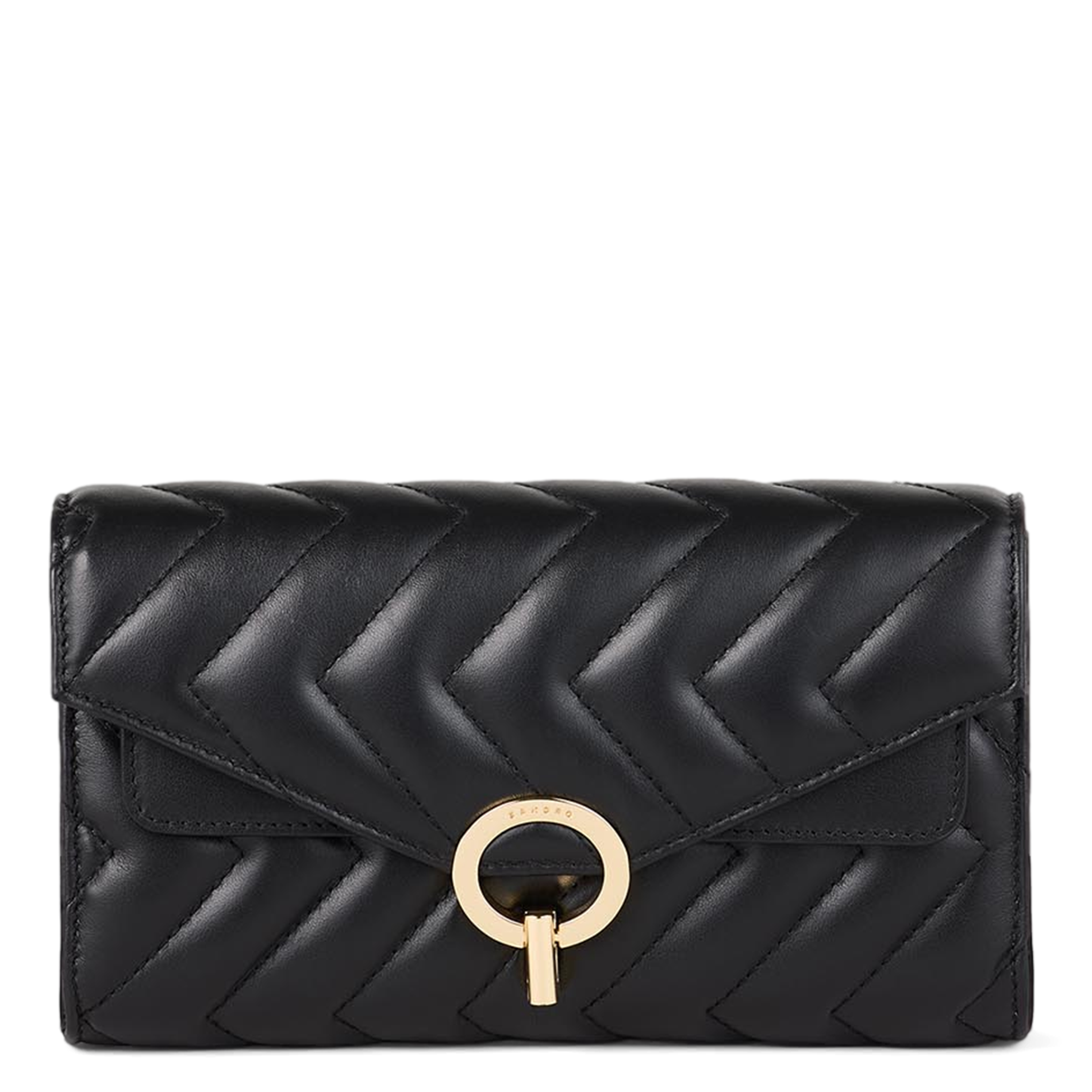 Pochette en cuir matelassée | Noir