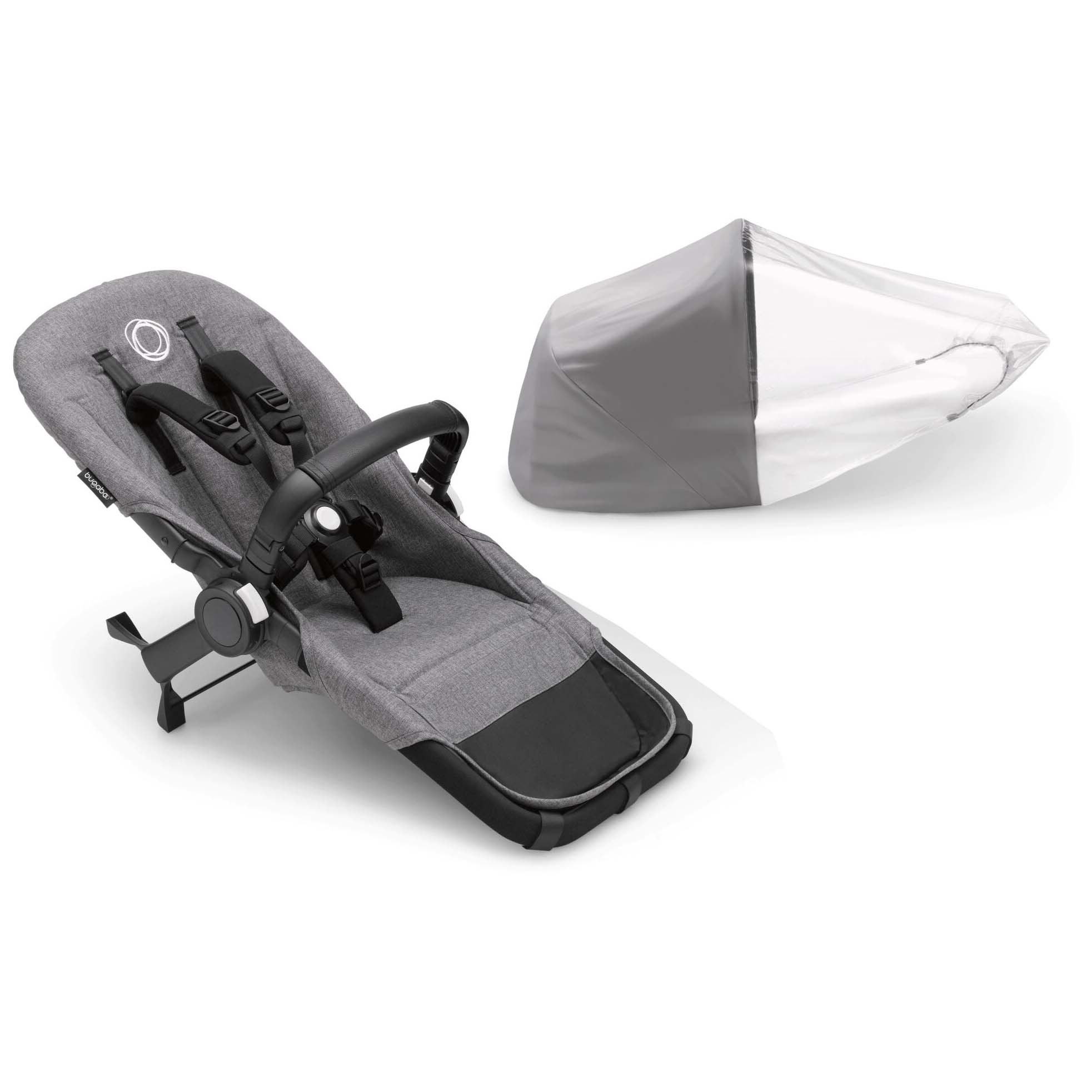 Bugaboo Donkey5 duo uitbreidingsset Grey Melange - uitbreidingssets - Prénatal