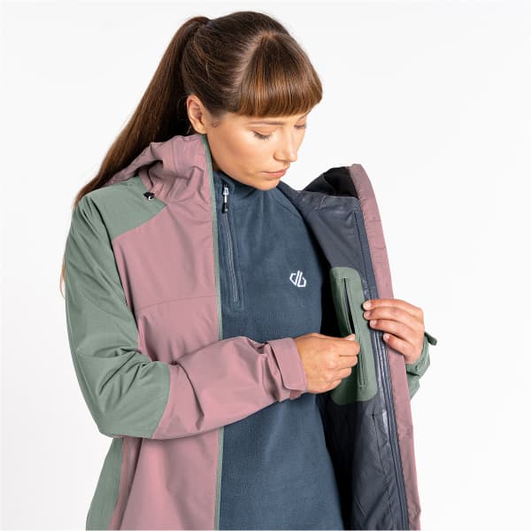Veste randonnée DARE 2B TRAVERSING JACKET DUSKY ROSE / LILYPAD GREEN