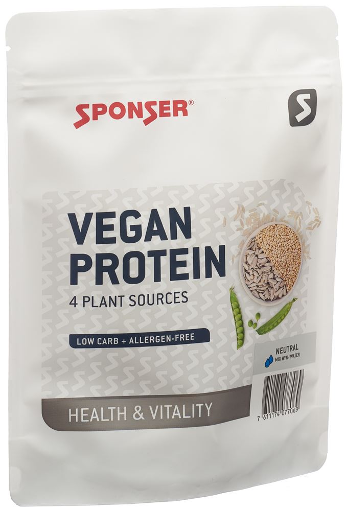 SPONSER Vegan Protein Plv Neutral Btl 480 g