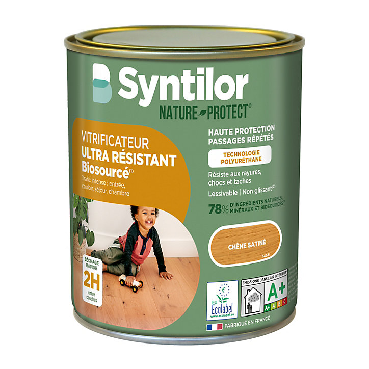 Vitrificateur Syntilor ultra résistant biosourcé Nature Protect incolore satiné 0,75L