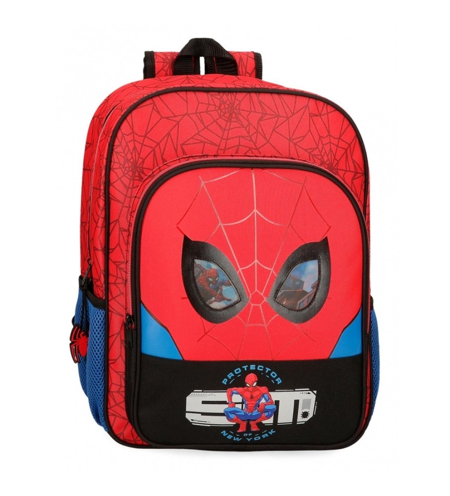 Disney Mochila Escolar Spiderman Protector rojo -30x38x12cm-