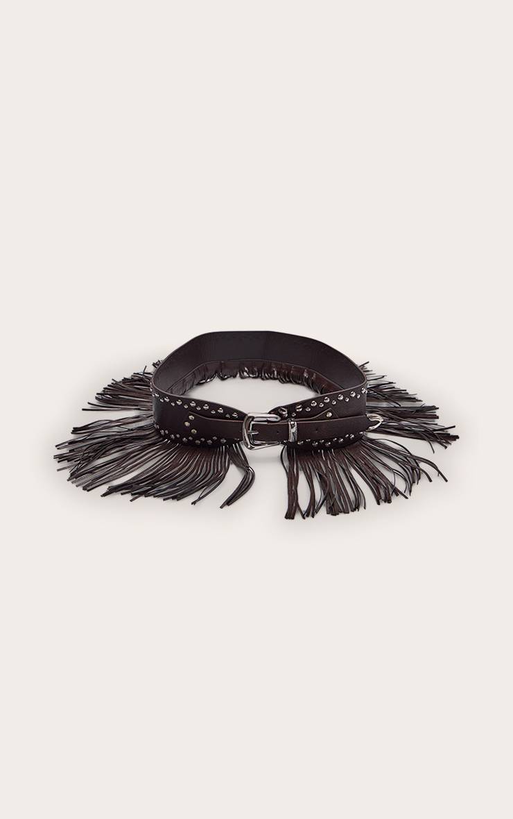 Chocolat Ceinture Western À Franges En Synthétiquecuir
