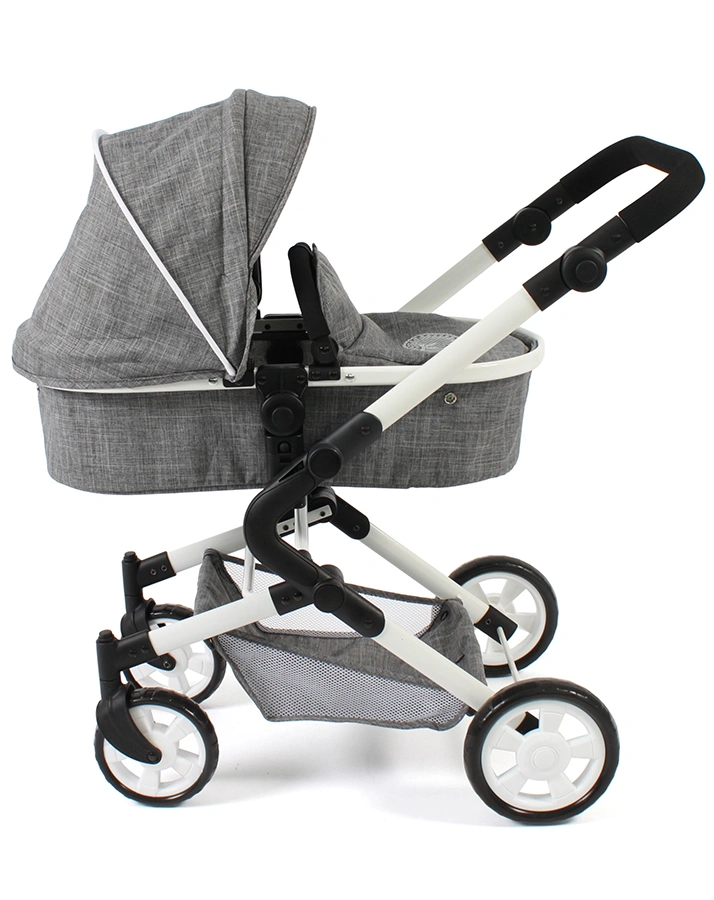 Kombi-Puppenwagen LIA – BIG HEART in jeans grey