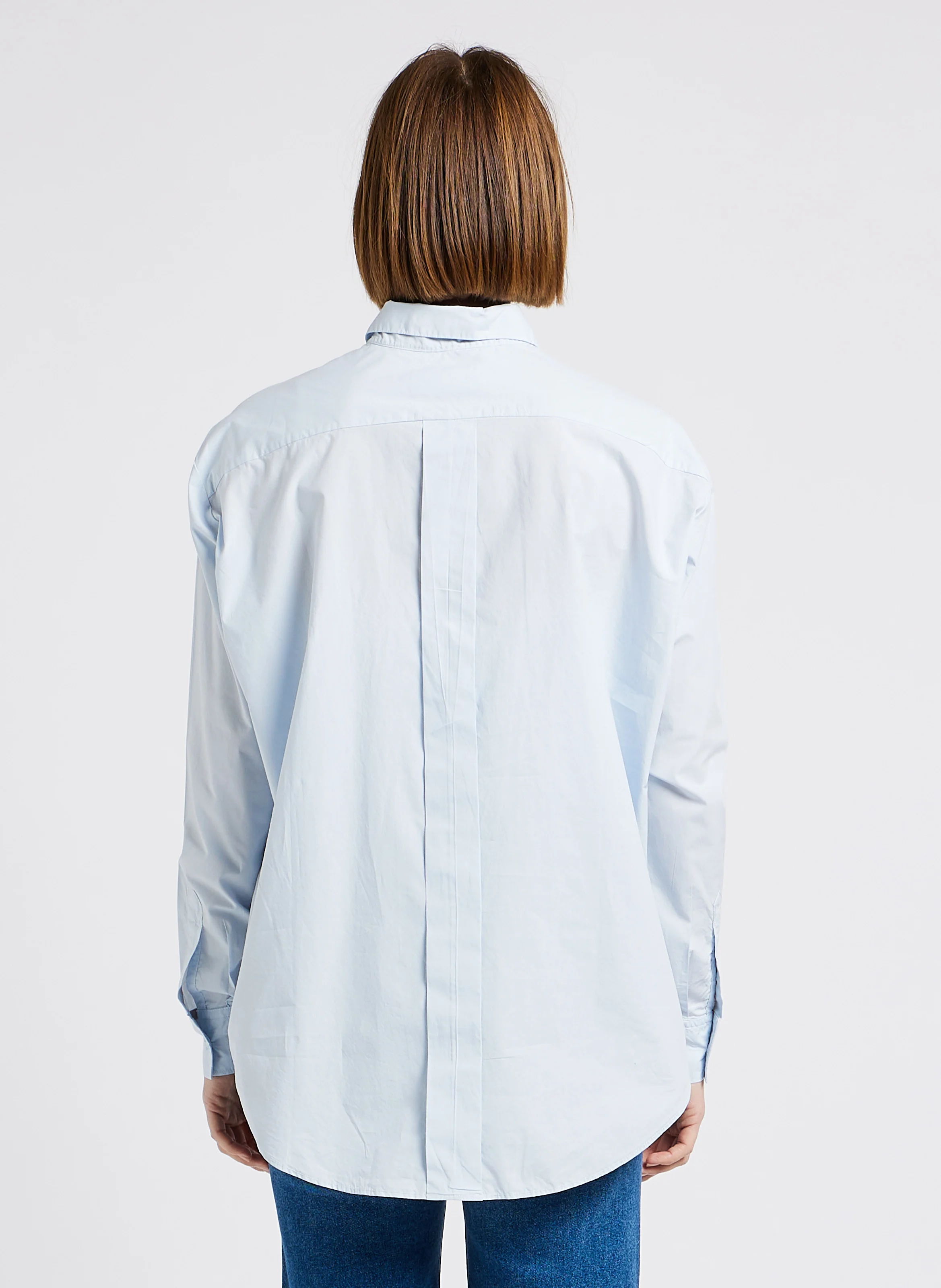 Chemise ample en coton | Bleu