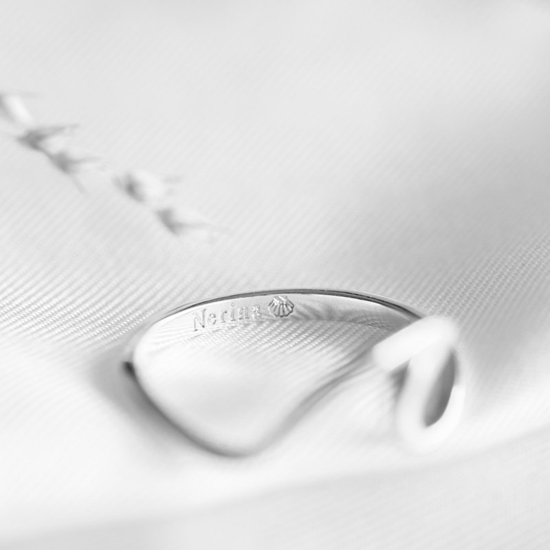 Bague Argent Vague Ajustable Mer Ocean