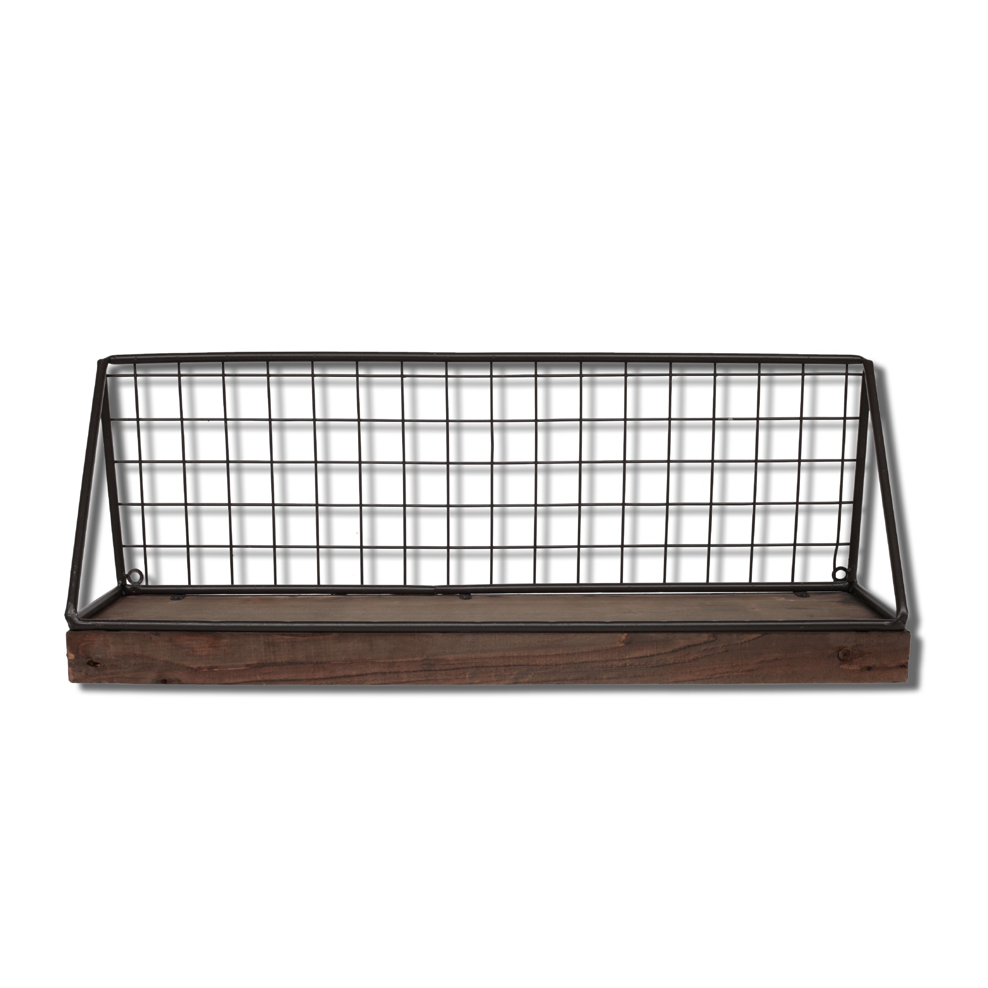 Wandregal, braun, B 65 cm, H 25 cm, L 16 cm von fischer's lagerhaus