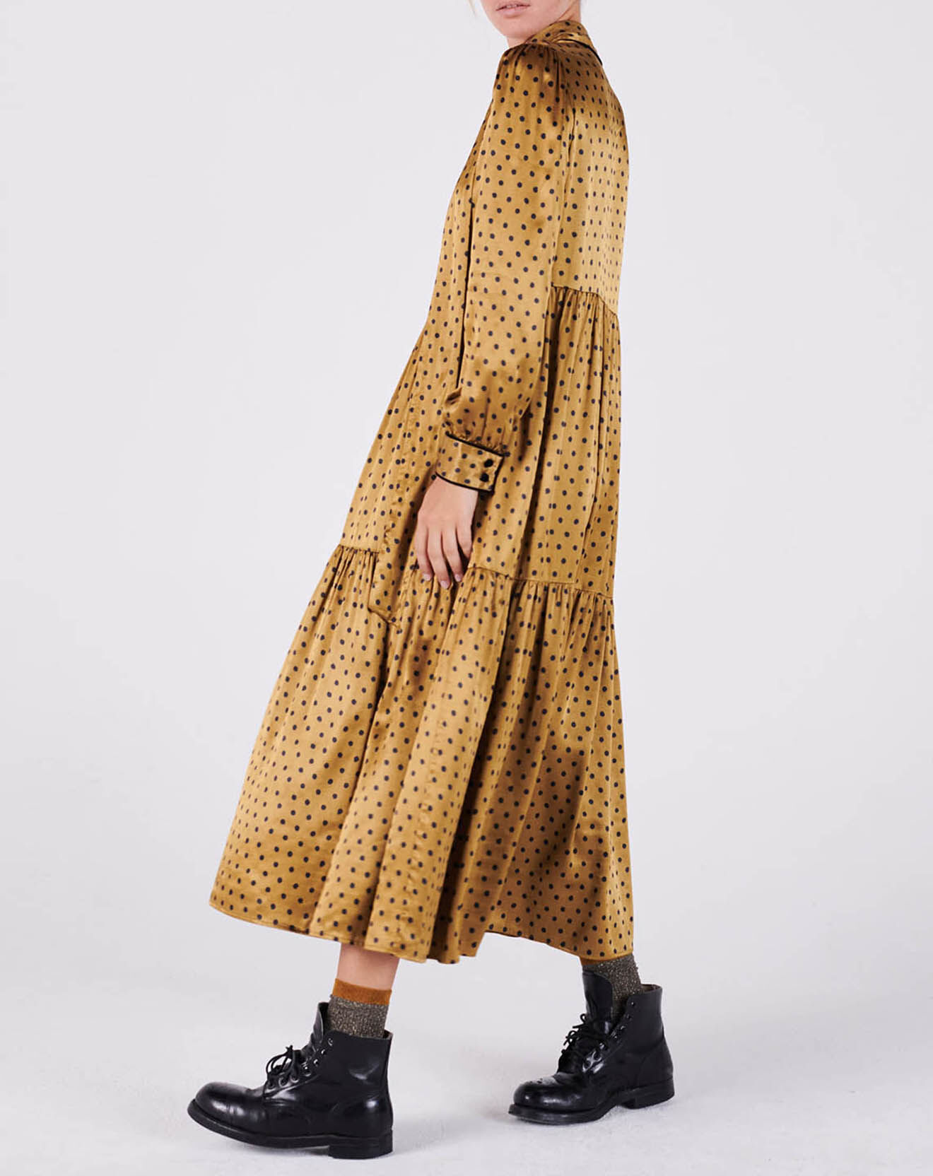 Swildens Robe Carlito à pois mordore