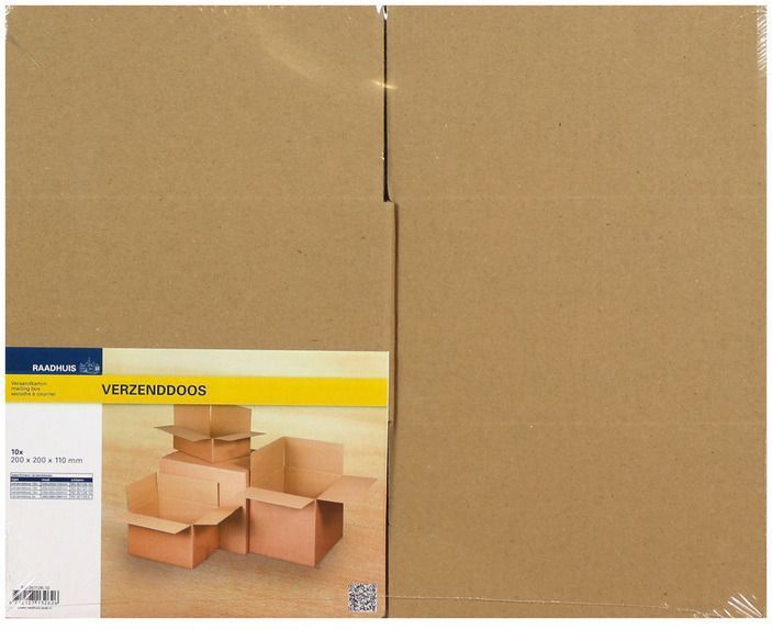 Raadhuis - Verzenddoos - 200x200x110mm - Karton - 10 Stuks