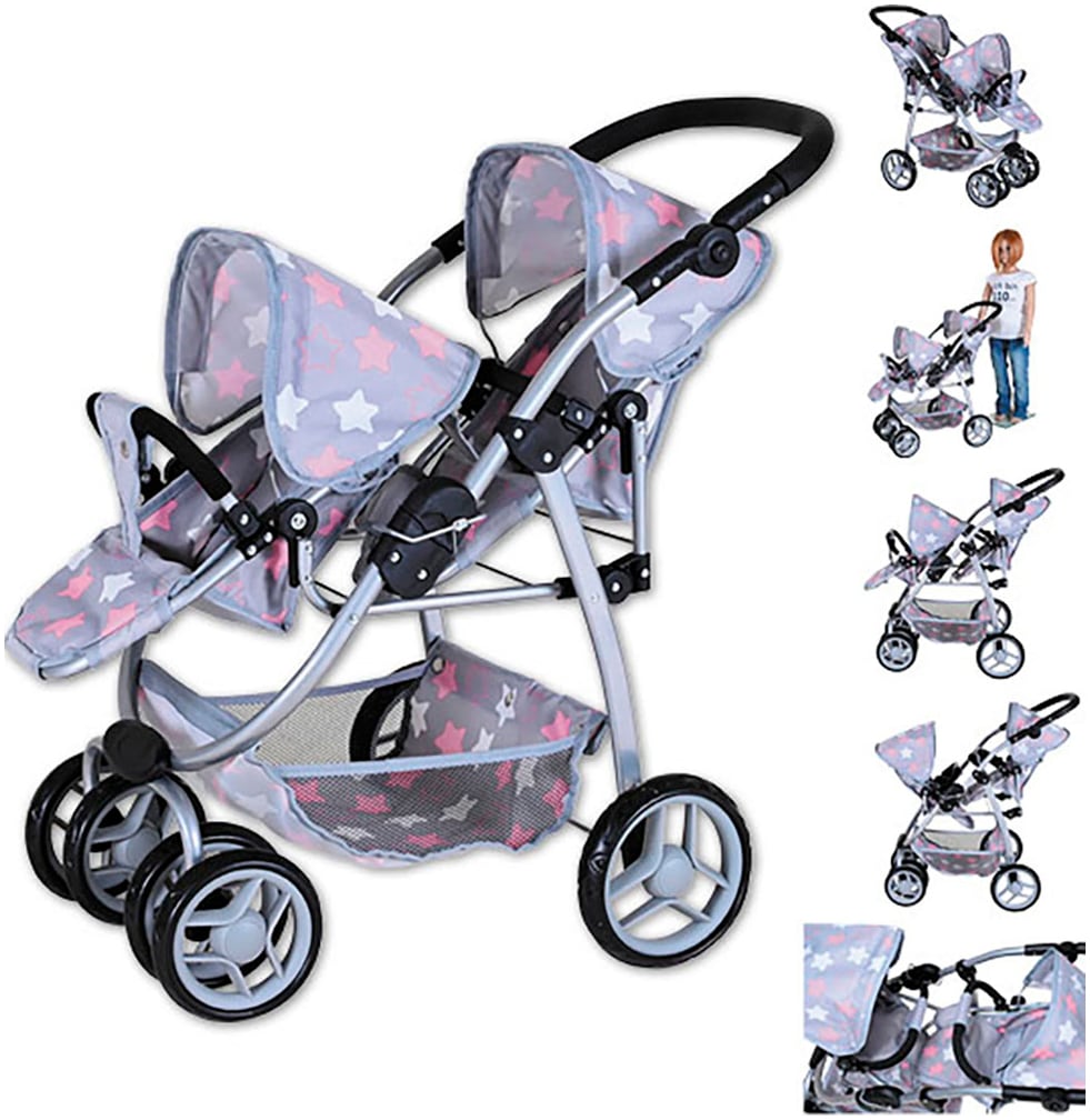 Knorrtoys® Puppen-Zwillingsbuggy »Milo«