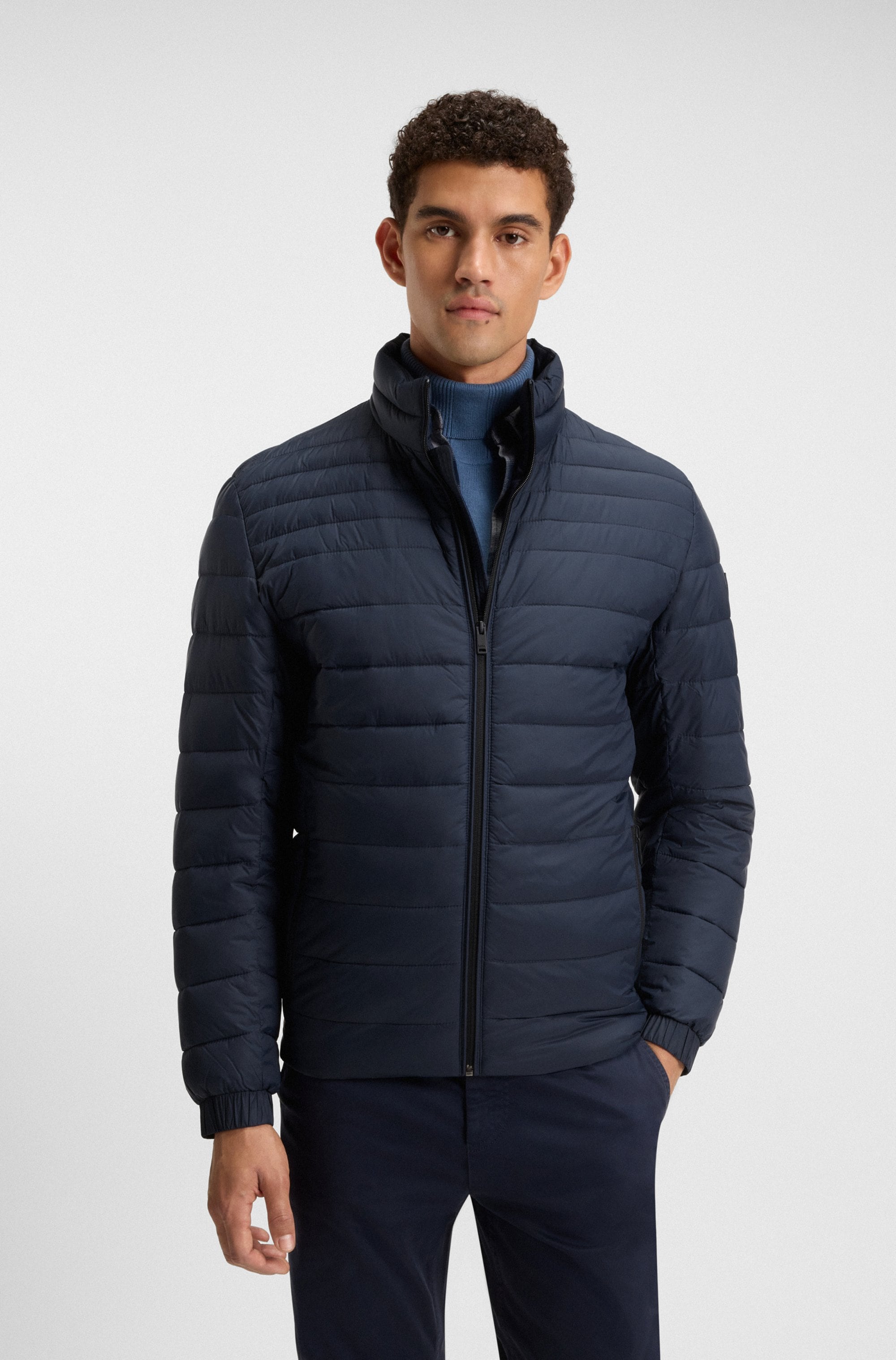BOSS ORANGE Steppjacke »Oden« ohne Kapuze mit Stehkragen, slim fit, federleicht wasserabweisend