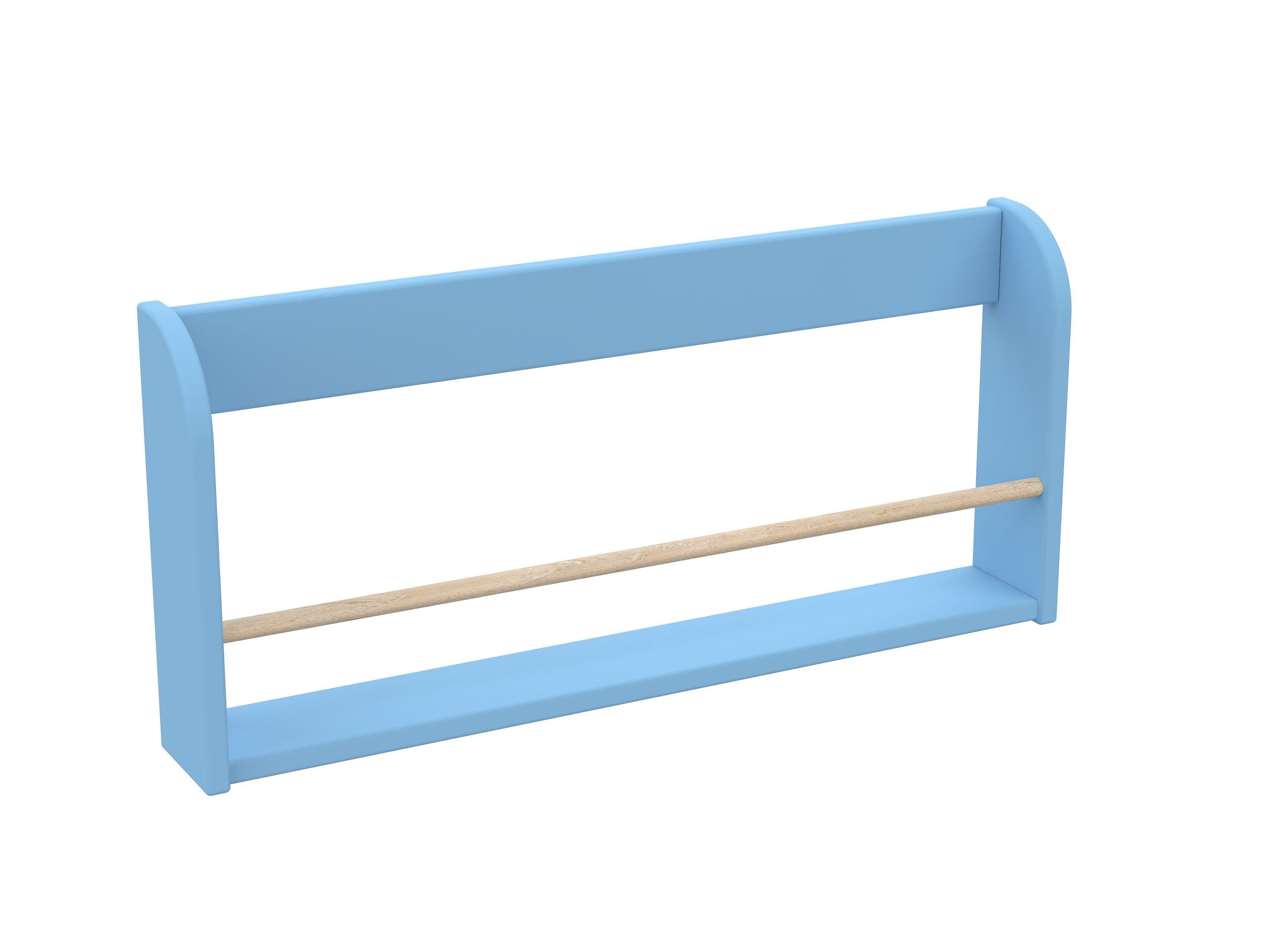 DOTS Buchablage, blau 75x10x34.5cm - Blau / B: 75.0 cm x T: 10.0 cm x H: 34.5 cm