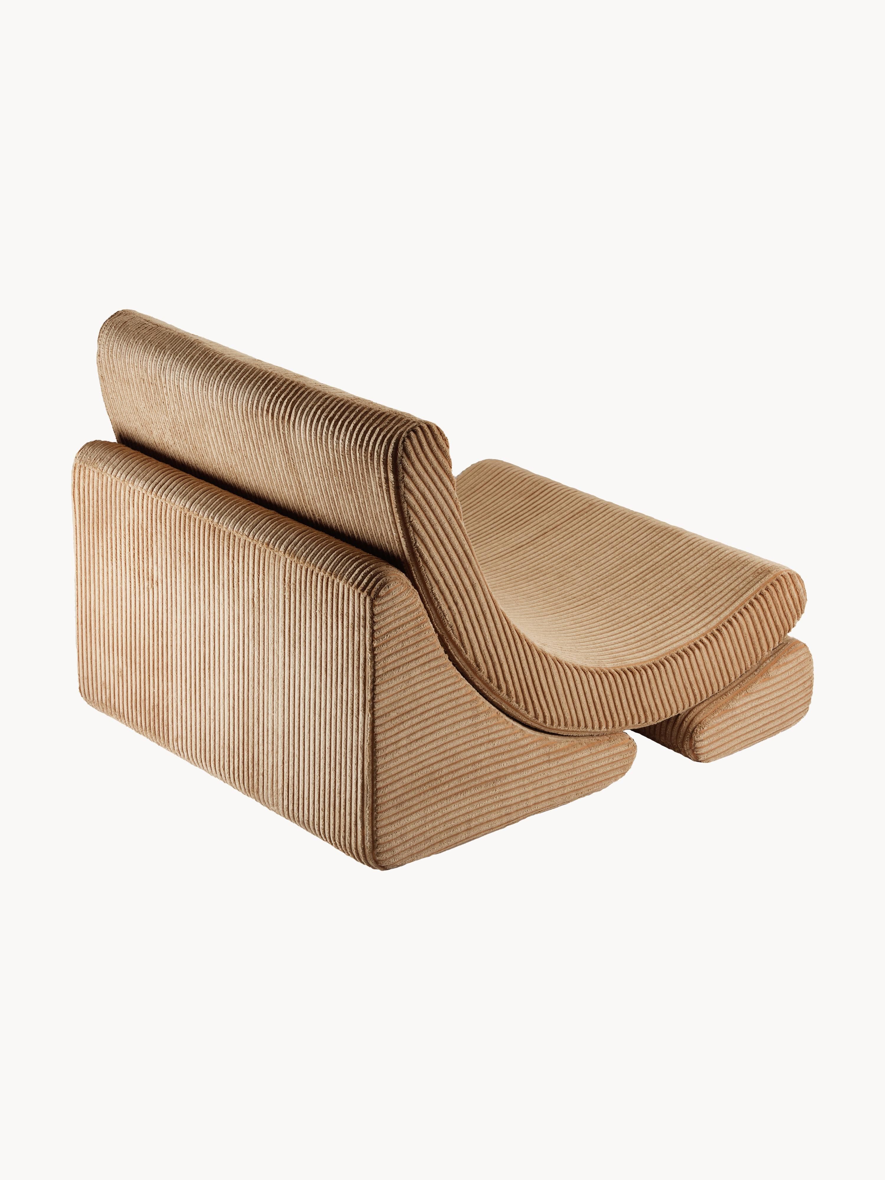 Handgemaakte corduroy fauteuil voor kinderen, Moon