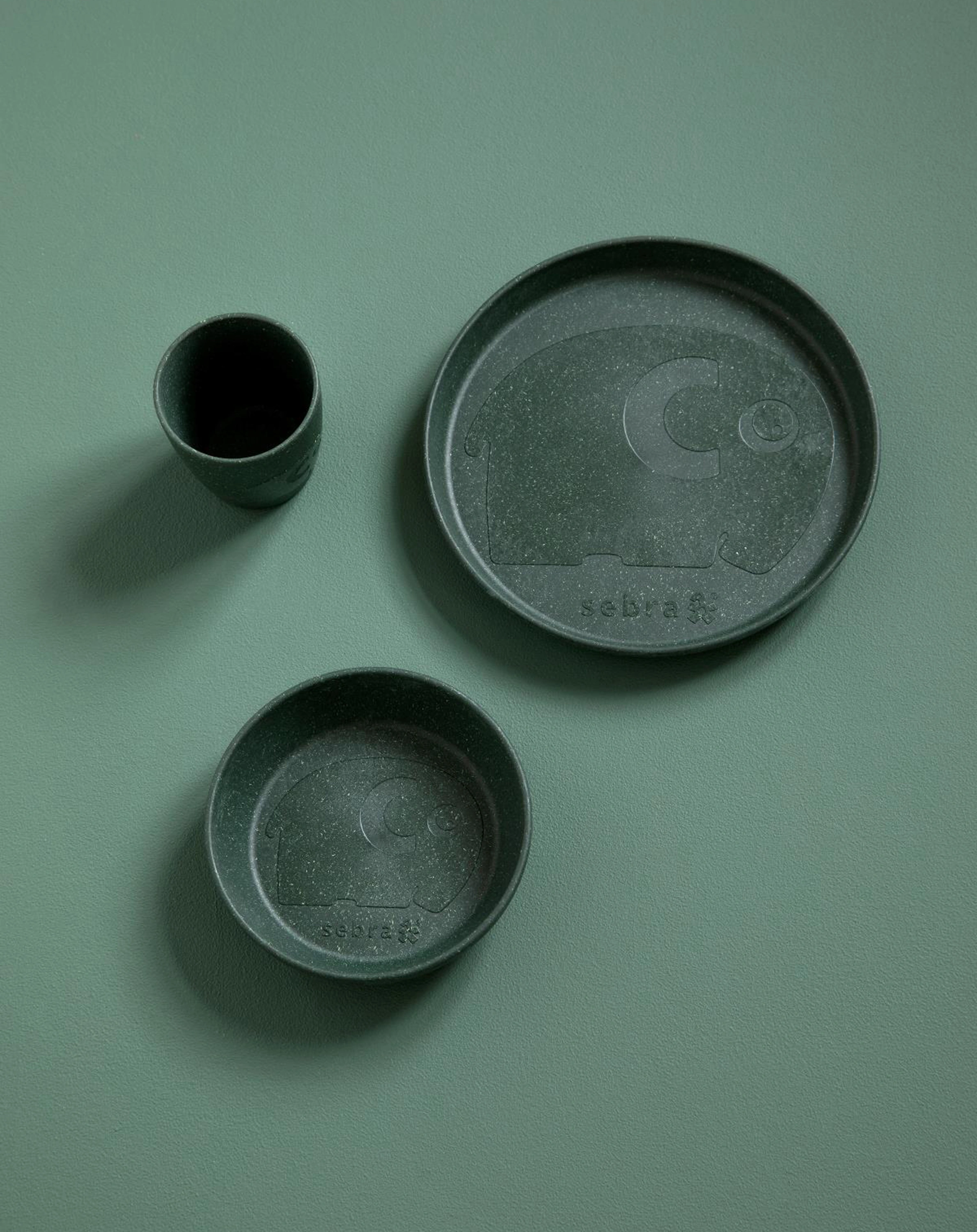 Geschirr-Set MUMS 3-teilig in bottle green
