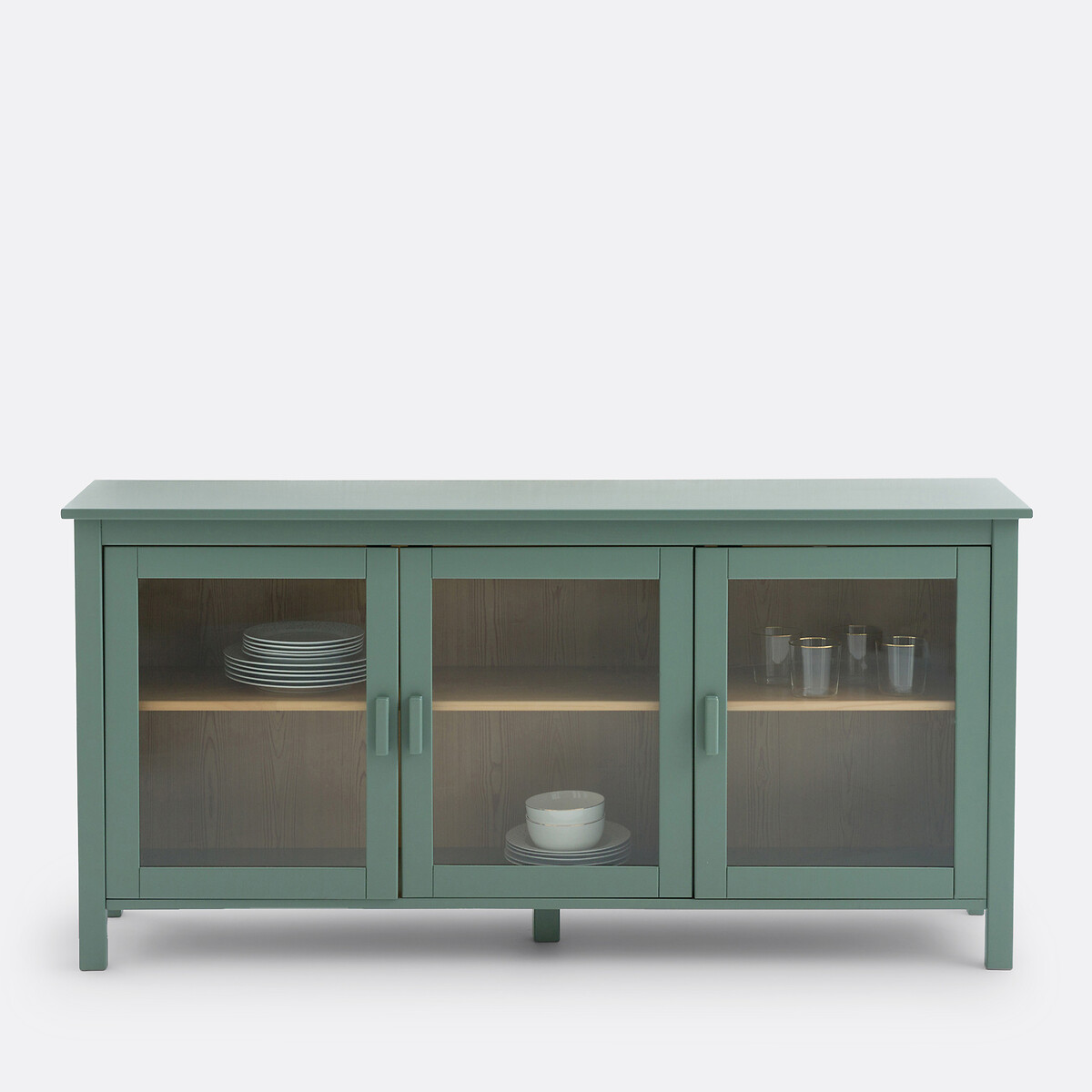 LA REDOUTE INTERIEURS<br>Vitrine de 3 portas em pinho e MDF, 160 cm de comprimento, Alvina